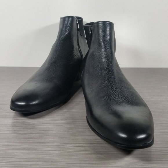 Kenneth Cole New York Mix Leather Zip Ankle Boots, Black, Mens Size 12 US / 46 - Picture 4 of 12